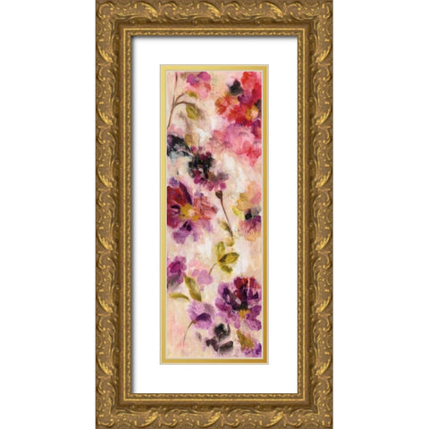 Exuberant Florals II Gold Ornate Wood Framed Art Print with Double Matting by Vassileva, Silvia