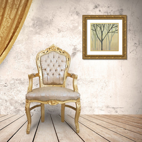 Spring Trees II Gold Ornate Wood Framed Art Print with Double Matting by Lovell, Kathrine