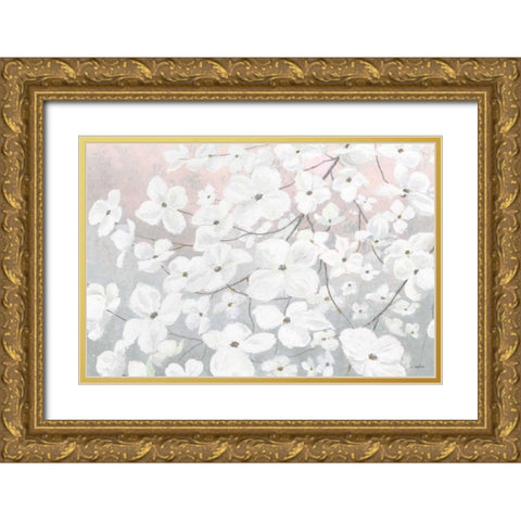 Bringing in Blossoms Gold Ornate Wood Framed Art Print with Double Matting by Wiens, James