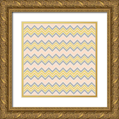 Baby Quilt Pattern 8 Gold Ornate Wood Framed Art Print with Double Matting by Grove, Beth