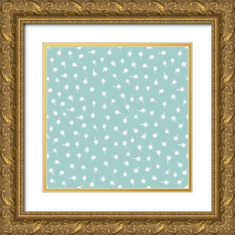 Baby Quilt Pattern 10 Gold Ornate Wood Framed Art Print with Double Matting by Grove, Beth