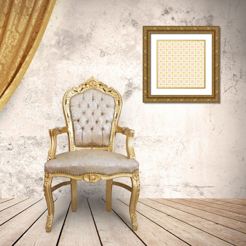 Baby Quilt Pattern 12 Gold Ornate Wood Framed Art Print with Double Matting by Grove, Beth