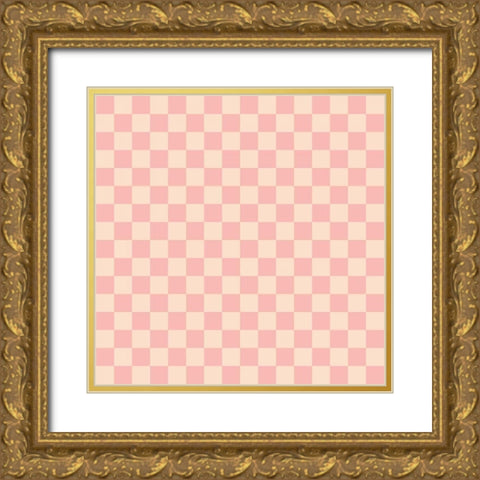 Baby Quilt Pattern 15 Gold Ornate Wood Framed Art Print with Double Matting by Grove, Beth
