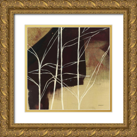Sun Stems Tile IV Gold Ornate Wood Framed Art Print with Double Matting by Lovell, Kathrine