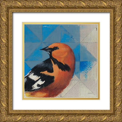 Oriole Gold Ornate Wood Framed Art Print with Double Matting by Lovell, Kathrine