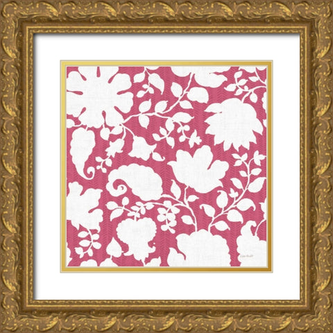 Pink Garden Step 02A Gold Ornate Wood Framed Art Print with Double Matting by Audit, Lisa