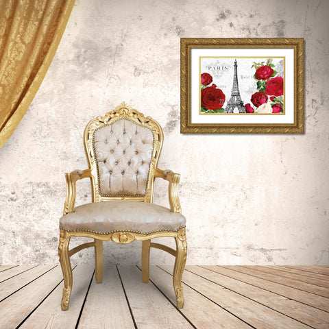 Rouge Paris I Gold Ornate Wood Framed Art Print with Double Matting by Pertiet, Katie