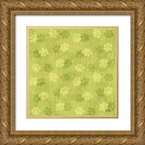 Otomi Cats Step 05C Gold Ornate Wood Framed Art Print with Double Matting by Charron, Veronique