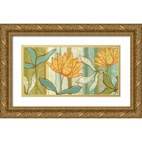 Isabellas Garden Gold Ornate Wood Framed Art Print with Double Matting by Adams, Sarah