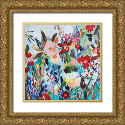 Magic Garden Gold Ornate Wood Framed Art Print with Double Matting by Davis, Joan E.