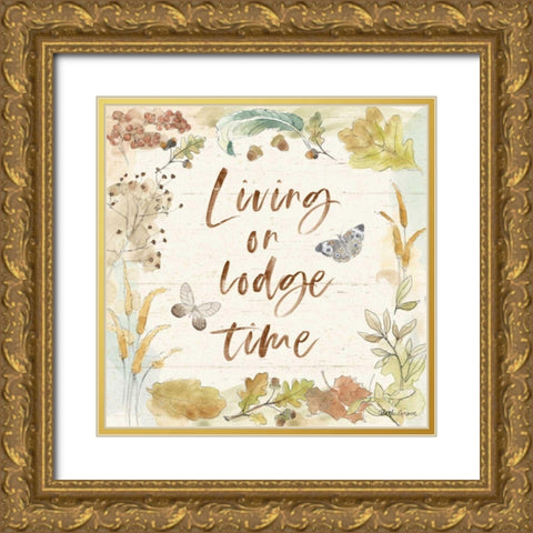Woodland Wreath VI Gold Ornate Wood Framed Art Print with Double Matting by Grove, Beth