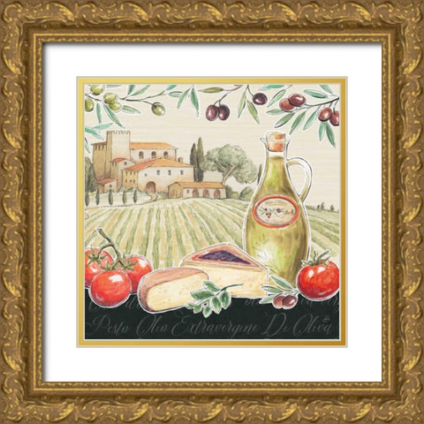 Tuscan Flavor III Gold Ornate Wood Framed Art Print with Double Matting by Brissonnet, Daphne