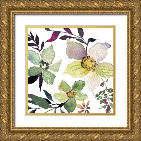 Hellebore Ya Doing III Gold Ornate Wood Framed Art Print with Double Matting by Rice, Kristy