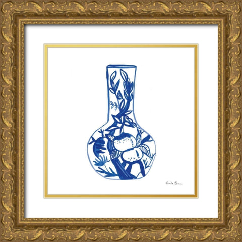 Chinoiserie VIII Gold Ornate Wood Framed Art Print with Double Matting by Zaman, Farida