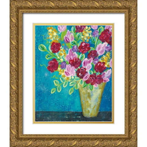 Bright Summer Gold Ornate Wood Framed Art Print with Double Matting by Prahl, Courtney