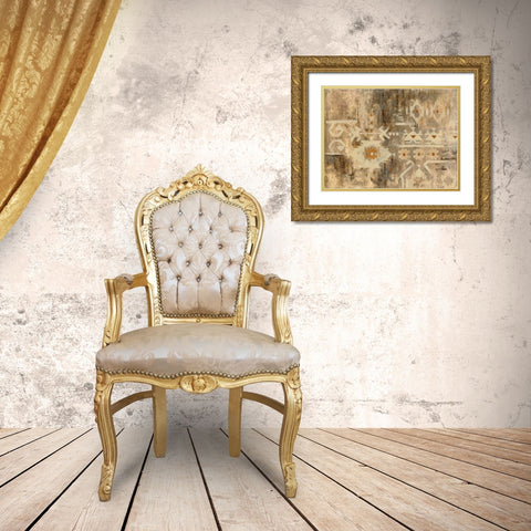Southwest Design III Gold Ornate Wood Framed Art Print with Double Matting by Vassileva, Silvia