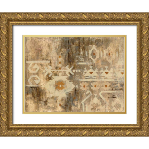 Southwest Design III Gold Ornate Wood Framed Art Print with Double Matting by Vassileva, Silvia