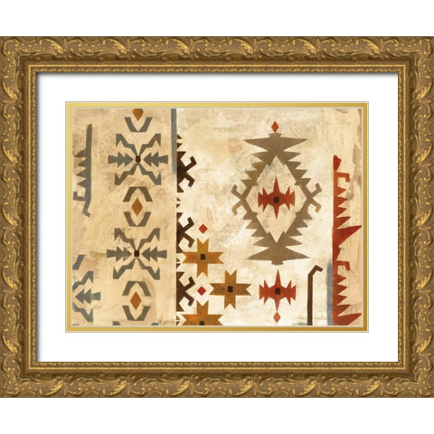 Southwest Design V Gold Ornate Wood Framed Art Print with Double Matting by Vassileva, Silvia