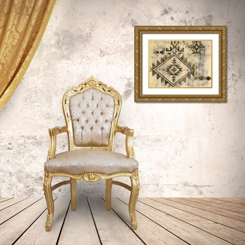 Southwest Design VI Gold Ornate Wood Framed Art Print with Double Matting by Vassileva, Silvia