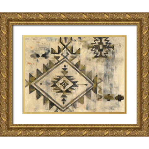 Southwest Design VI Gold Ornate Wood Framed Art Print with Double Matting by Vassileva, Silvia