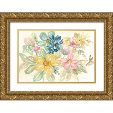 June Bloom Gold Ornate Wood Framed Art Print with Double Matting by Vassileva, Silvia