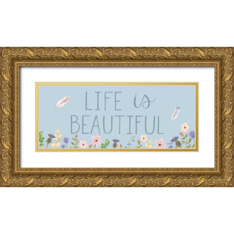 Spring Sentiments I Gold Ornate Wood Framed Art Print with Double Matting by Jackson, Jenaya