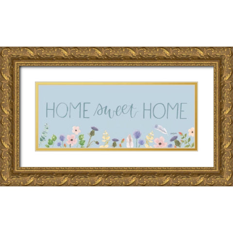 Spring Sentiments IV Gold Ornate Wood Framed Art Print with Double Matting by Jackson, Jenaya