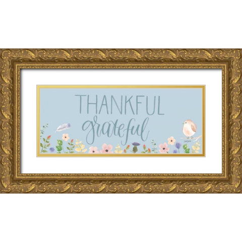 Spring Sentiments VI Gold Ornate Wood Framed Art Print with Double Matting by Jackson, Jenaya