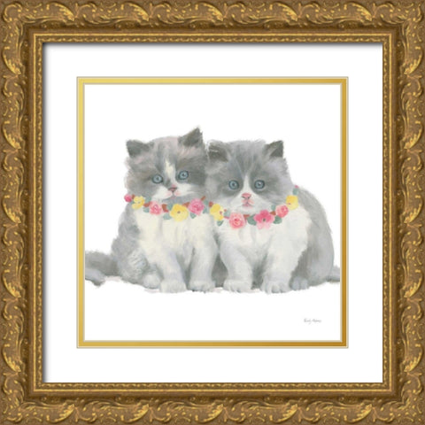 Cutie Kitties VIII Gold Ornate Wood Framed Art Print with Double Matting by Adams, Emily