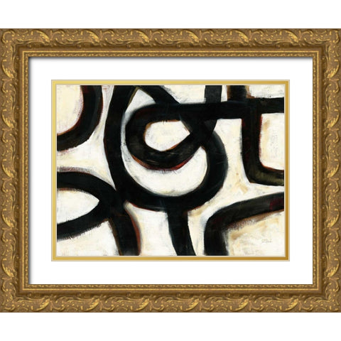In the Maze IV Gold Ornate Wood Framed Art Print with Double Matting by Davies, Jane