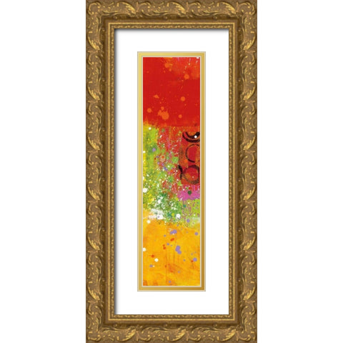Lots of Color Gold Ornate Wood Framed Art Print with Double Matting by Davies, Jane