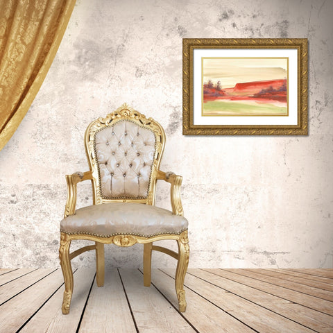 Red Rock III Gold Ornate Wood Framed Art Print with Double Matting by Paschke, Chris