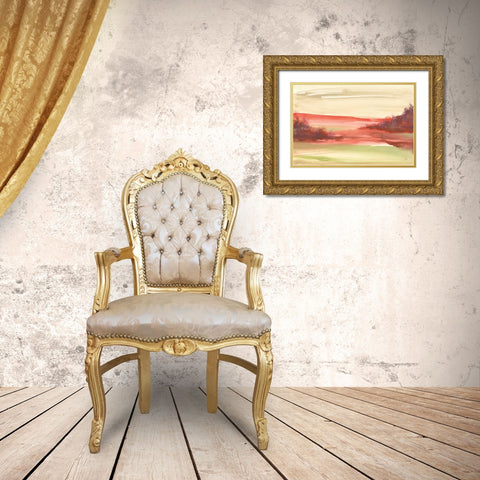 Red Rock IV Gold Ornate Wood Framed Art Print with Double Matting by Paschke, Chris