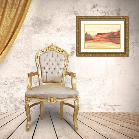 Red Rock V Gold Ornate Wood Framed Art Print with Double Matting by Paschke, Chris