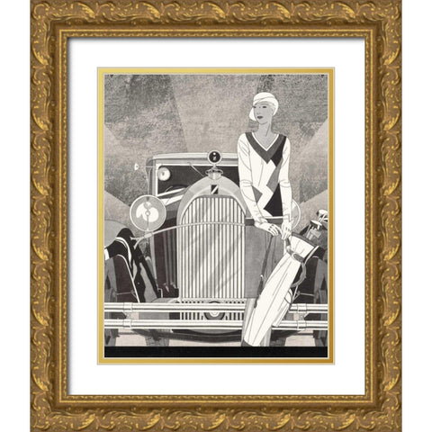 Road Tour II No Words Gold Ornate Wood Framed Art Print with Double Matting by Schlabach, Sue