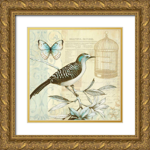 Freedom I Gold Ornate Wood Framed Art Print with Double Matting by Audit, Lisa