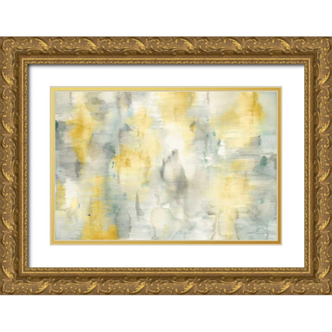 Summer Shower v2 Crop Gold Ornate Wood Framed Art Print with Double Matting by Nai, Danhui