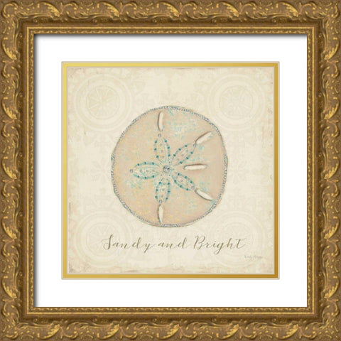 Beach Treasures IV Christmas Gold Ornate Wood Framed Art Print with Double Matting by Adams, Emily