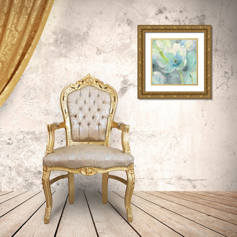 Sunny Bloom Gold Ornate Wood Framed Art Print with Double Matting by Hristova, Albena