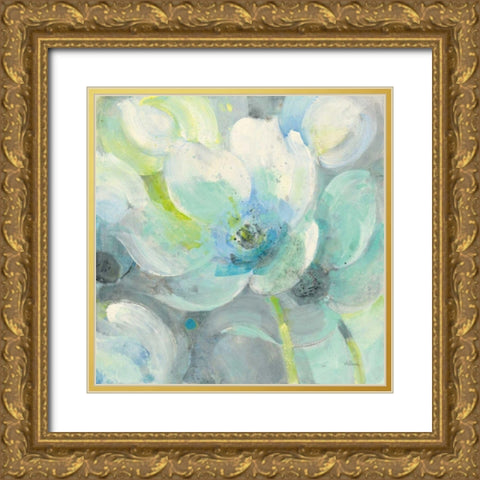 Sunny Bloom Gold Ornate Wood Framed Art Print with Double Matting by Hristova, Albena