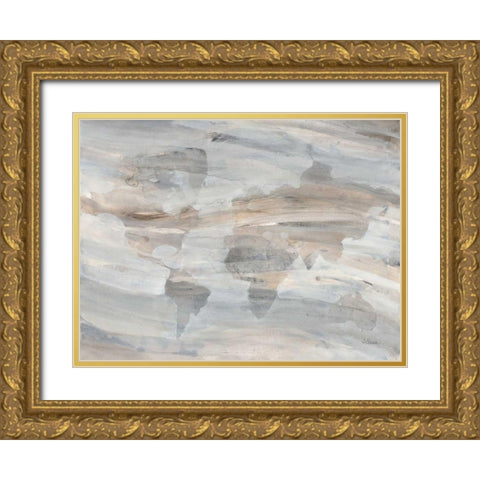 Misty World Gold Ornate Wood Framed Art Print with Double Matting by Hristova, Albena