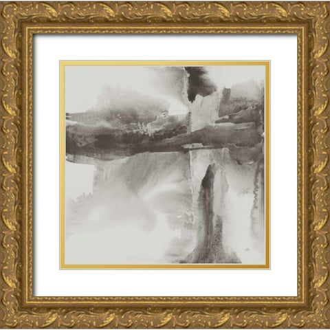 Gray Tones II Gold Ornate Wood Framed Art Print with Double Matting by Paschke, Chris