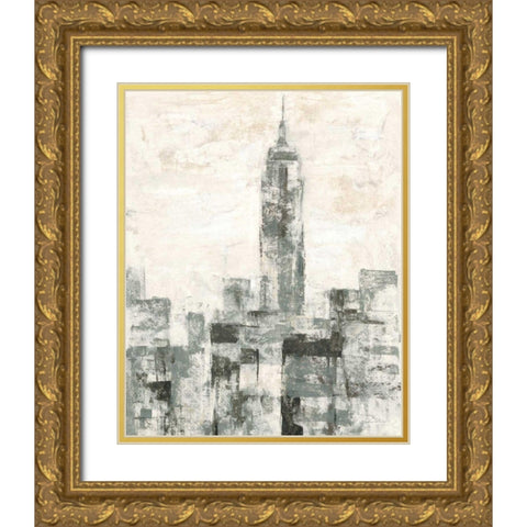 Manhattan Neutral II Crop Gold Ornate Wood Framed Art Print with Double Matting by Vassileva, Silvia