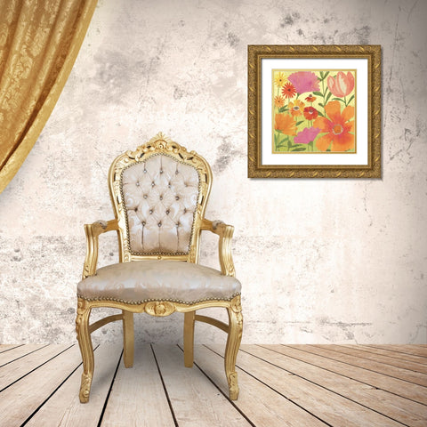 Spring Fling II Gold Ornate Wood Framed Art Print with Double Matting by Charron, Veronique