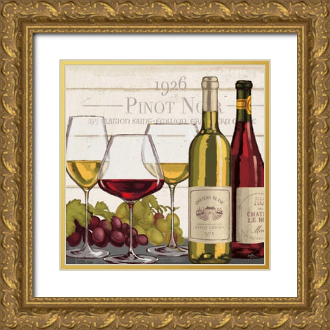 Wine Tasting III Gold Ornate Wood Framed Art Print with Double Matting by Penner, Janelle
