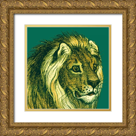 Jungle Flair III Gold Ornate Wood Framed Art Print with Double Matting by Wild Apple Portfolio