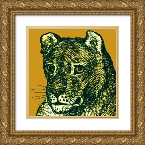Jungle Flair IV Gold Ornate Wood Framed Art Print with Double Matting by Wild Apple Portfolio