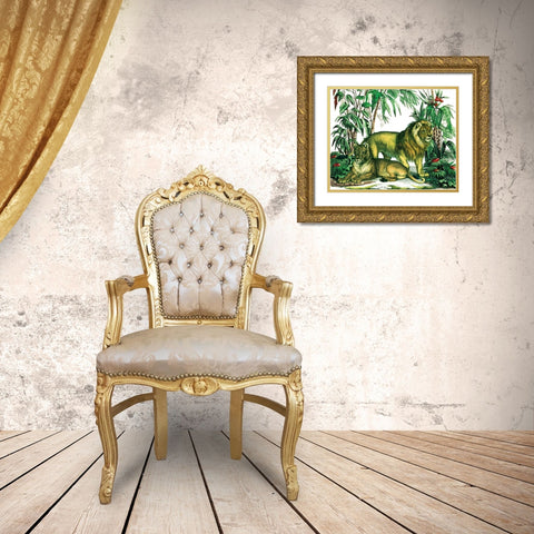 Jungle Flair VI Gold Ornate Wood Framed Art Print with Double Matting by Wild Apple Portfolio