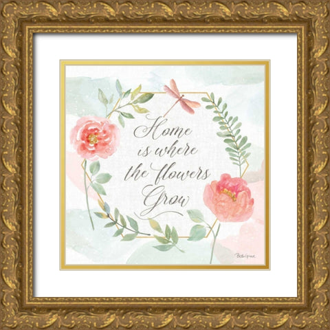 Watercolorful VI Gold Ornate Wood Framed Art Print with Double Matting by Grove, Beth