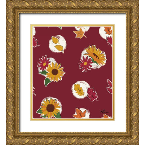 Thankful Step 02F Gold Ornate Wood Framed Art Print with Double Matting by Penner, Janelle